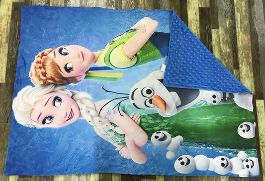 Ice Queen & Friends 30x40 Minky Blanket