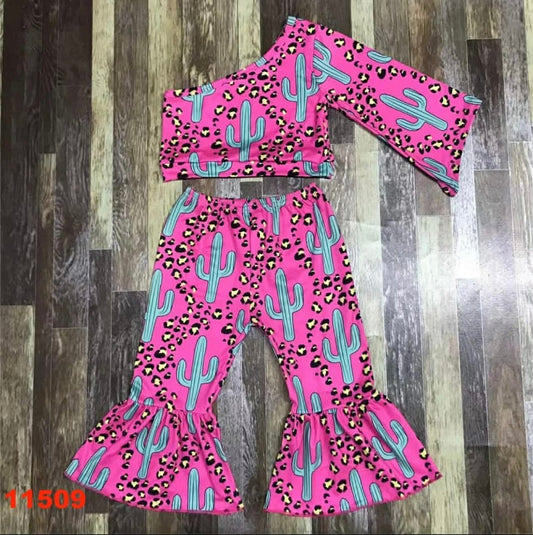 Pink One Shoulder Bells Set