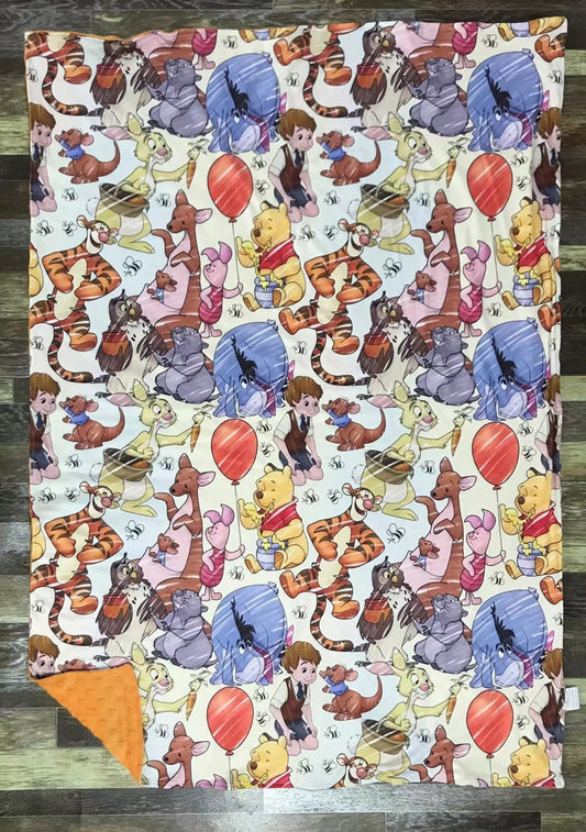 Honey Bear + Friends 30x40 Minky Blanket