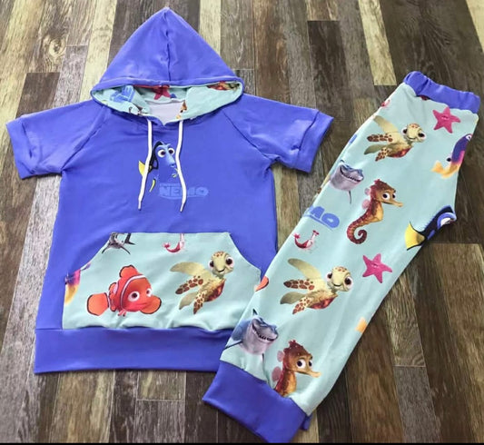 Finding Fish SS Hooded Set